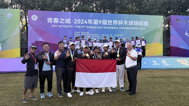 Tim Woodball Indonesia berprestasi dalam 9th World Cup Woodball Championship 2024 selama 14-21 Oktober di Shangyu, China. Foto: Dok. Indonesia Woodball Association