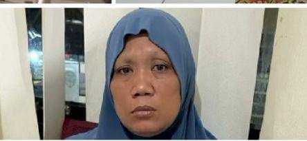 Tersangka wanita yang jambak dan seret Pelajar  di kebun miliknya, Foto : Ist