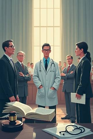 Ilustrasi tentang hukum dan kesehatan. Foto: dihasilkan oleh AI