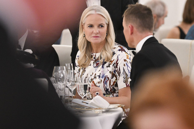 Putri Mahkota Norwegia Putri Mette-Marit. Foto: SEBASTIAN GOLLNOW/AFP