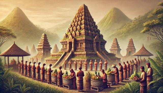 Ilustrasi: Nilai-nilai Dalam Tradisi Lisan Grebeg Sukuh Di Candi Sukuh. Sumber Gambar: A Rima Mustajab