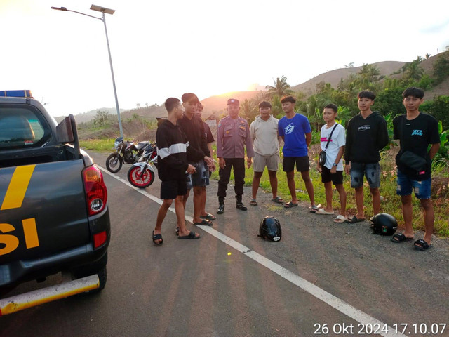 Antisipasi Kegiatan Balapan Liar, Polsek Bandung Lakukan Patroli Rutin