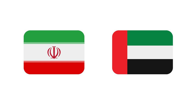 Bendera Iran dan Uni Emirat Arab, sumber : pribadi