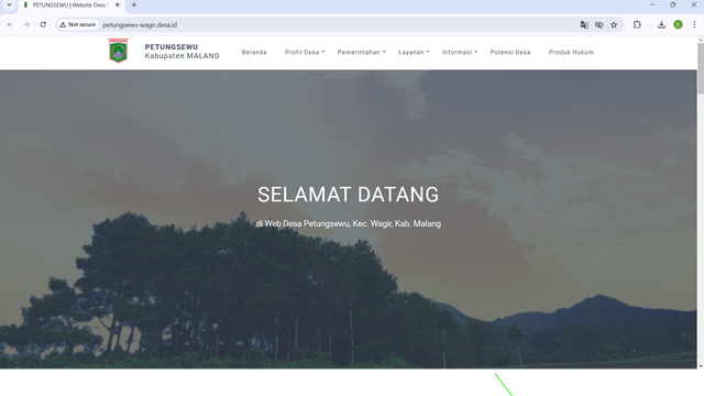 Beranda Website Desa Petungsewu, Wagir
