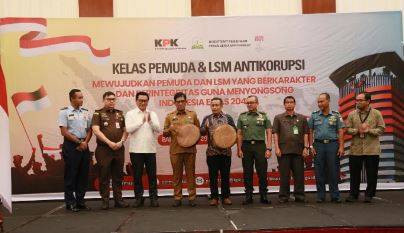 Unsur forkopimda Aceh dalam sesi pembukaan kelas Pemuda dan LSM Antikorupsi