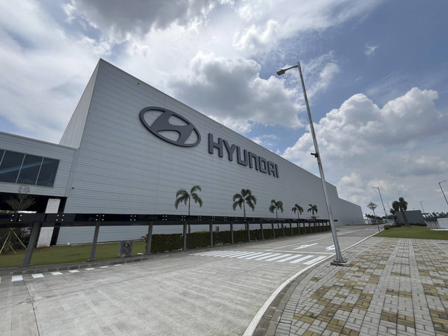 Fasilitas produksi PT Hyundai Motor Manufacturing Indonesia (HMMI) di Cikarang, Jawa Barat. Foto: Fitra Andrianto/kumparan