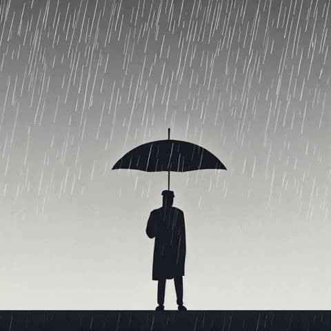 Ilustrasi payung hitam (dok. Pixabay.com/PEBF_Multimedia)