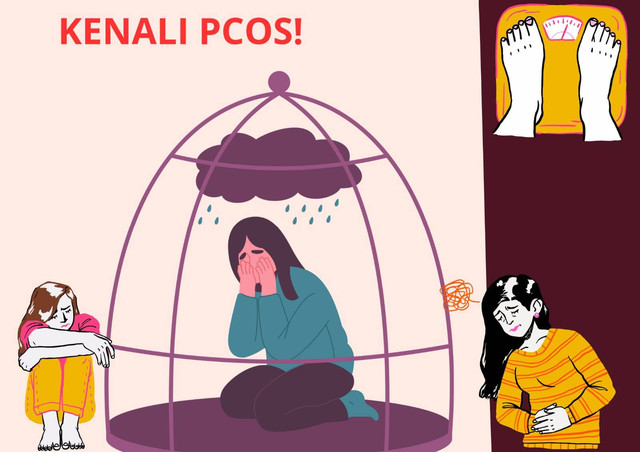 ilustrasi penderita pcos, sumber gambar : canva.com