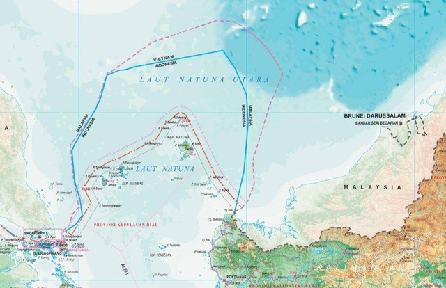 Laut Natuna Utara dalam Peta (Sumber: https://indonesia.go.id/peta-indonesia/22)