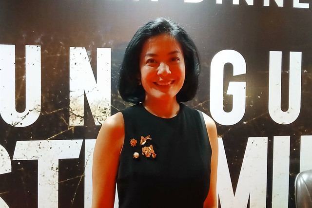 Lulu Tobing dalam gala diner film Guna Guna Istri Muda di Menteng, Jakarta Pusat, Jumat (15/11/2024). Foto: Vincentius Mario/kumparan