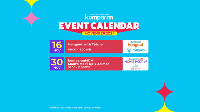 kumparan Event Calendar yang diadakan di Bulan November 2024. Foto: kumparan