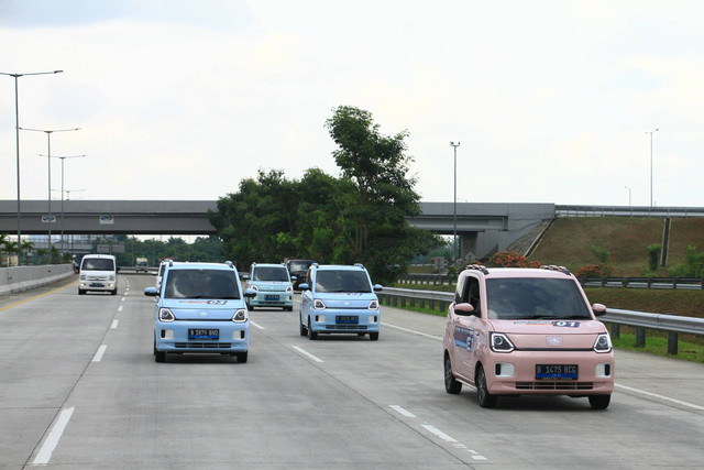 Media fun drive mobil listrik Seres E1 di Jakarta. Foto: Sena Pratama/kumparan