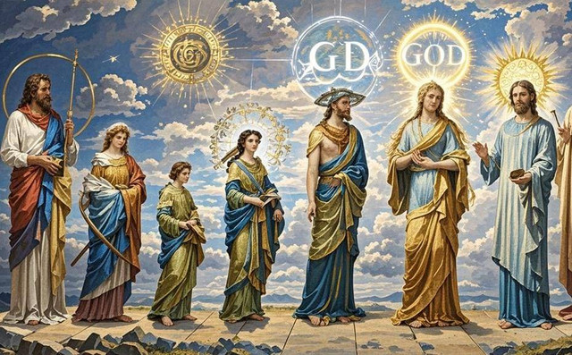 Ilustrasi Konsep Tuhan dalam Monoteisme Kuno dan Spiritualitas Modern. (Sumber: Shutterstock)