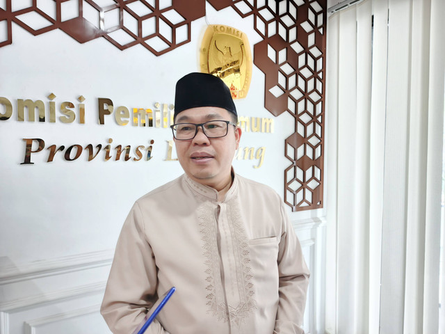 Ketua KPU Provinsi Lampung, Erwan Bustami | Foto : Eka Febriani / Lampung Geh