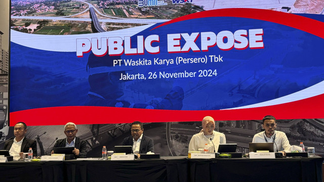 Public Expose Waskita Karya di Gedung Waskita Heritage, Selasa (26/11/2024). Foto: Ave Airiza Gunanto/kumparan