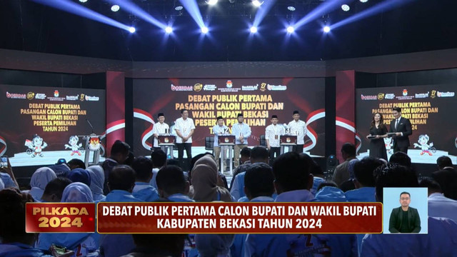 Debat Pilbup Bekasi 2024 di Jakarta, Minggu (3/11/2024). Foto: Youtube/ KPU KAB. BEKASI