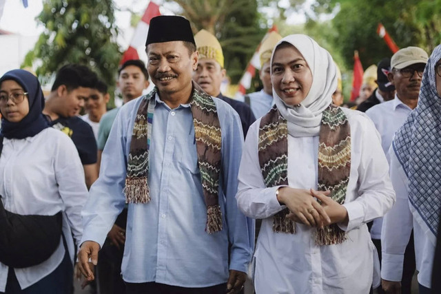 Pasangan Calon Walikota dan Wakil walikota Banjarbaru, Lisa Halaby - Wartono. Foto: ANTARA/ HO Timses Lisa Halaby