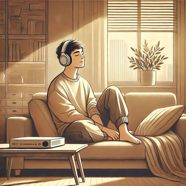 orang yang sedang mendengarkan musik. Sumber foto: https://chatgpt.com/share/674a0e9f-a79c-8011-8666-643a754e1db6
