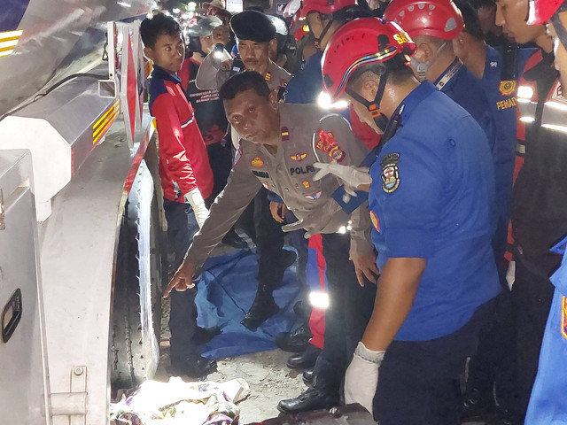 Tempat terjadinya kecelakaan pengendara sepeda motor dan truk tangki di Jalan Laksamana R.E. Martadinata, Teluk Betung Selatan, Bandar Lampung. | Foto: Satlantas Polresta Bandar Lampung