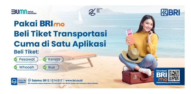 Dalam satu aplikasi bisa untuk beli tiket 4 moda transportasi (Image by BRI)