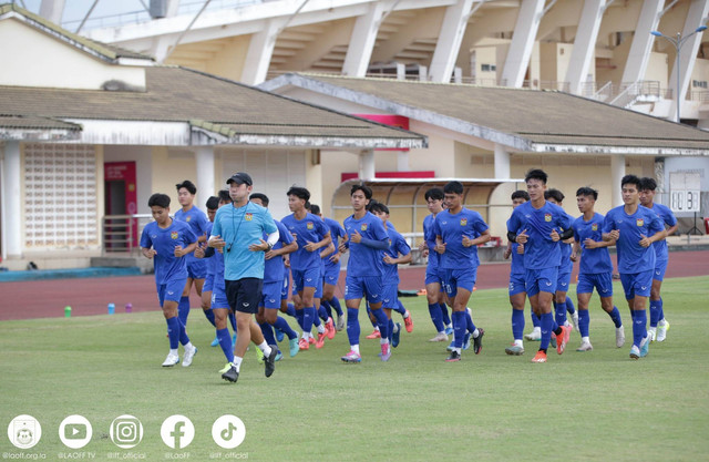 Persiapan Timnas Laos jelang Piala AFF 2024. Foto: Lao FF