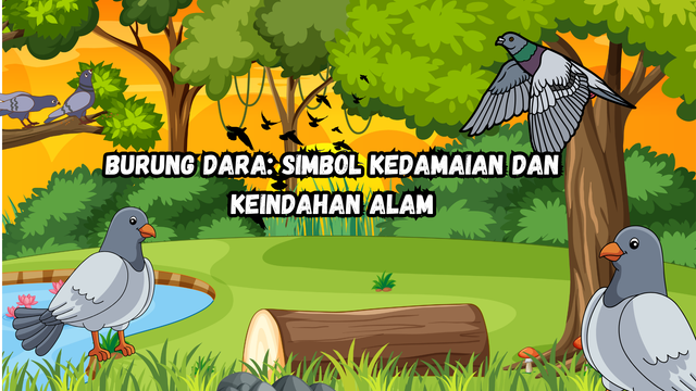 Gambar burung dara dan keindahan alam source by arlingga pratama saputra
