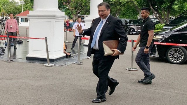 Menko Perekonomian, Airlangga Hartarto di Istana Negara Jakarta, Kamis (5/12/2024). Foto: Luthfi Humam/kumparan