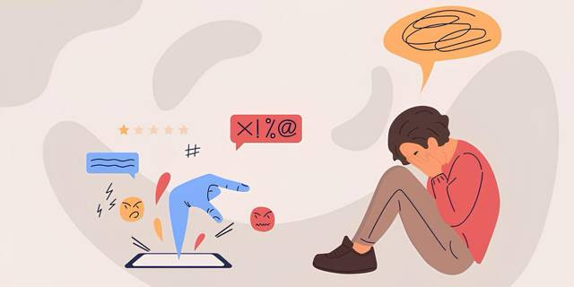 Ilustrasi mendapatkan tindakan bullying dari grup chat (Sumber : https://www.shutterstock.com/image-vector/depressed-lonely-young-man-victim-internet-2059491032)