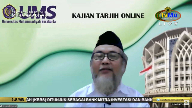 Dr. Syamsul Hidayat, M.Ag selaku Ketua Majelis Tarjih dan Tajdid Pimpinan Wilayah Muhammadiyah Jawa Tengah. Dok Humas UMS