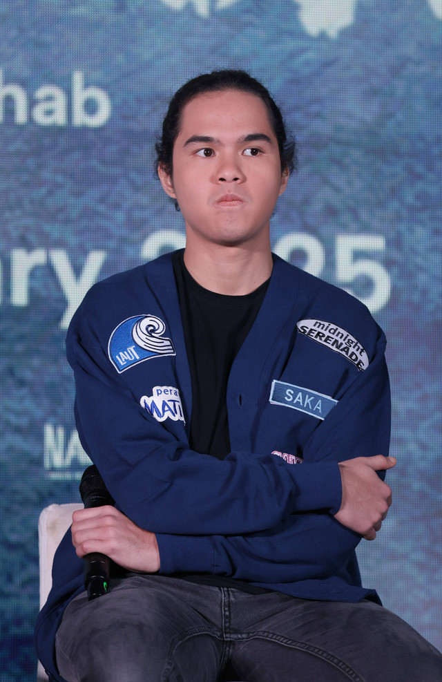 Musisi Dul Jaelani saat menghadiri launching triler dan poster film Perayaan Mati Rasa, di Studio AD Jakarta, Rabu, (11/12/2024). Foto: Agus Apriyanto