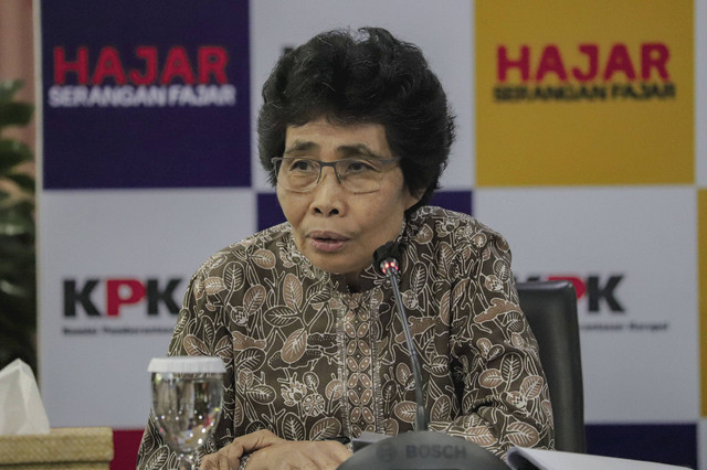 Dewan Pengawas KPK Albertina Ho berbicara pada konferensi Kinerja Dewan Pengawas KPK Jilid Satu di Gedung Pusat Edukasi Antikorupsi, Jakarta, Rabu (12/12/2024). Foto: Jamal Ramadhan/kumparan