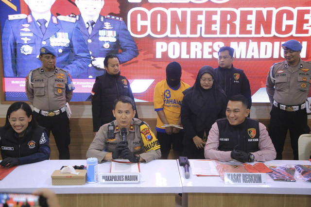Polres Madiun merilis kasus pemerkosaan gadis oleh Rengga Dian Pratama. Foto: Dok. Istimewa