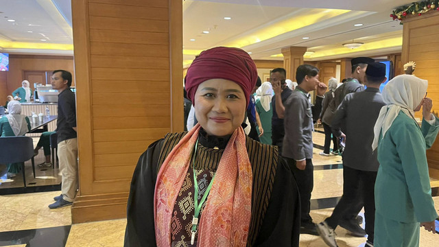Ketua DPP PKB Luluk Nur Hamidah di Konferensi Besar Fatayat. Foto: Haya Syahira/kumparan