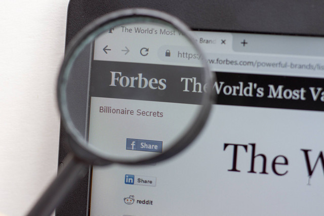 Ilustrasi majalah Forbes. Foto: Shutterstock