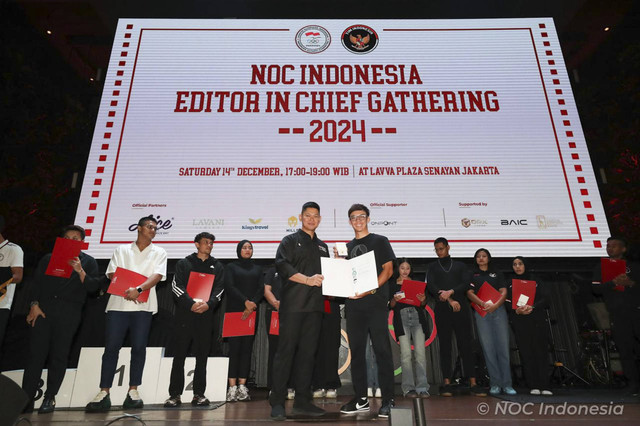 NOC Indonesia Distribusikan Dana Olympic Solidarity USD2500 untuk Atlet Olimpiade Paris 2024. Foto: Dok. NOC Indonesia