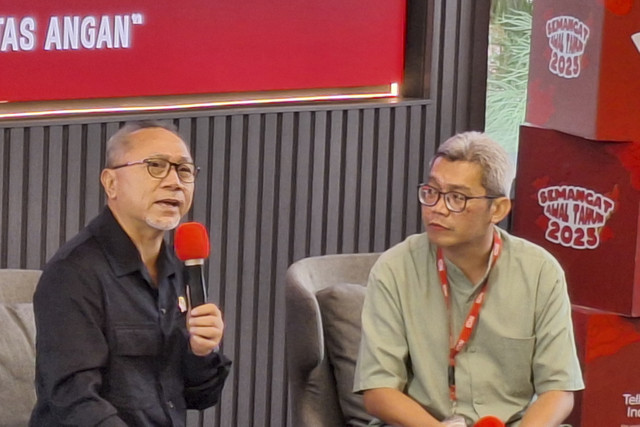 Menko Bidang Pangan Zulkifli Hasan (Zulhas) dalam acara Semangat Awal Tahun 2025 oleh IDN Times di Menara Global, Jakarta Selatan pada Rabu (15/1/2025). Foto: Argya D. Maheswara/kumparan
