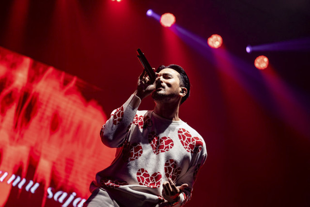 Juicy Luicy dan Adrian Khalif saat gelar tur di Medan. Foto: Dok. Istimewa