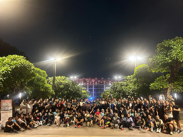 Kegiatan lari bersama komunitas Social Run. Foto: Oka Brian Syah/Social Run