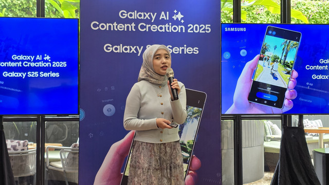 Ummu Hanni, Associate Director Kantar Indonesia, di acara Galaxy AI for Content Creation, Jakarta, Kamis (6/2). Foto: Muhammad Fikrie/kumparan