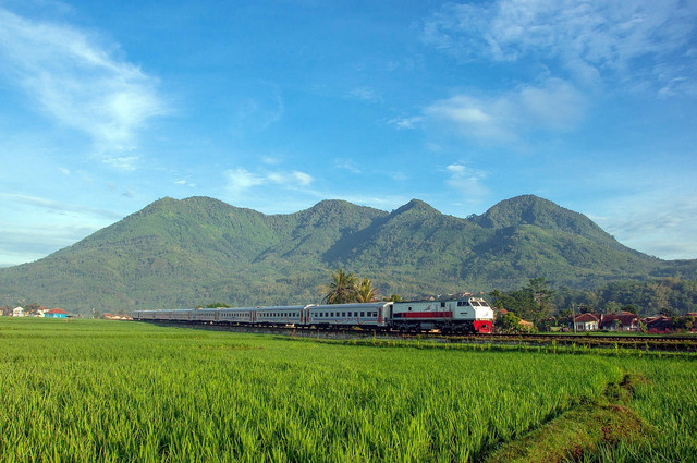 Kereta api Matarmaja. Foto hanya ilustrasi, bukan tempat yang sebenarnya. Sumber: Pixabay/hoesni