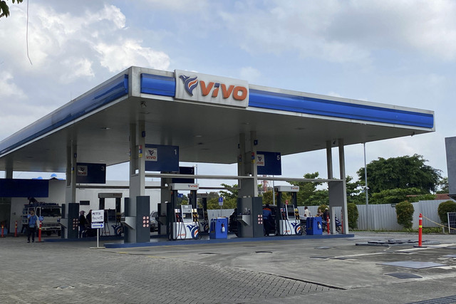 SPBU Vivo di Pejaten, Jakarta Selatan, Sabtu (8/2/2025). Foto: Muhammad Fhandra Hardiyon/kumparan