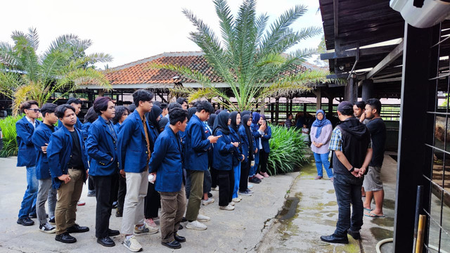 Kegiatan Praktikum Lapangan ke Feedlot. (doc. pribadi)