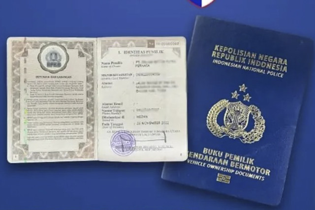 Ilustrasi BPKB elektronik. Foto: Instagram/ @korlantaspolri.ntmc