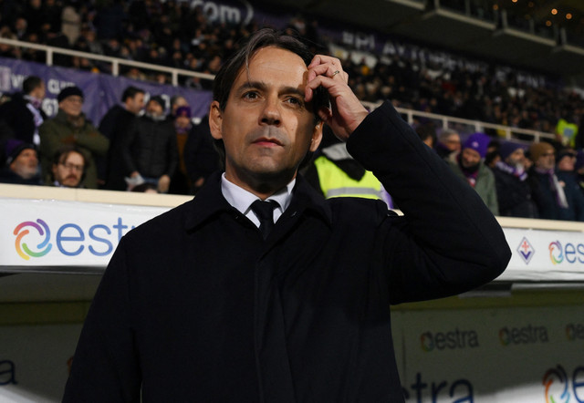 Simone Inzaghi, pelatih Inter Milan. Foto: REUTERS/Alberto Lingria