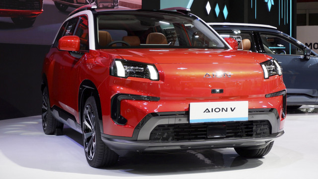 Mobil listrik AION saat pameran Indonesia International Motor Show (IIMS) 2025 JIExpo Kemayoran, Jakarta. Foto: Sena Pratama/kumparan