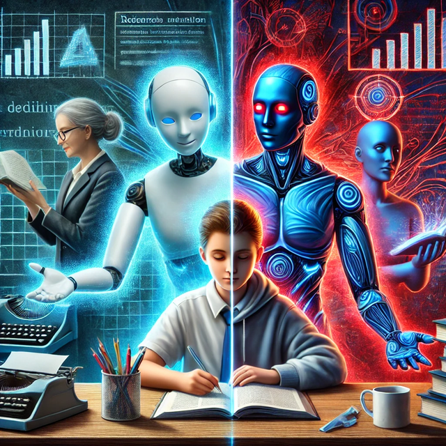 AI tampak membantu di satu sisi, tetapi juga berpotensi menimbulkan masalah di sisi lain. /canva.com