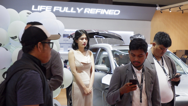 Mobil listrik Geely EX5 di IIMS 2025. Foto: Sena Pratama/kumparan