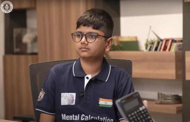 Aaryan Shukla, remaja yang dijuluki manusia kalkulator. Foto: Guinness World Records