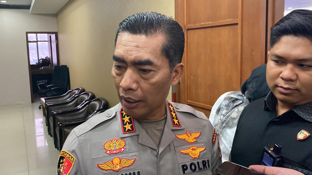 Kabareskrim Polri Komjen Wahyu Widada usai menghadiri Acara nota kesepahaman (MoU) di Kantor KemenPPPA, Jakarta Pusat, Selasa (4/3). Foto: Alya Zahra/kumparan 