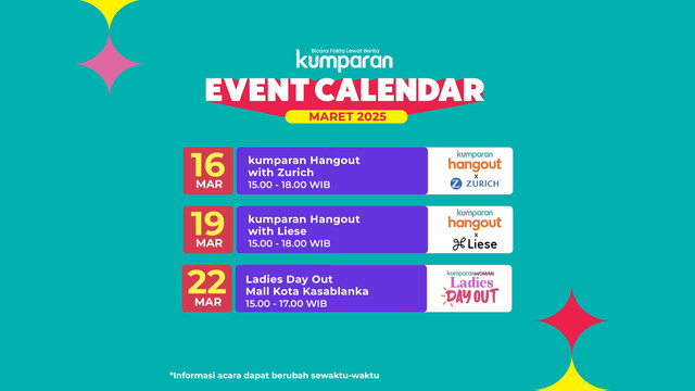 Event Calender kumparan_Maret 2025 Foto: kumparan